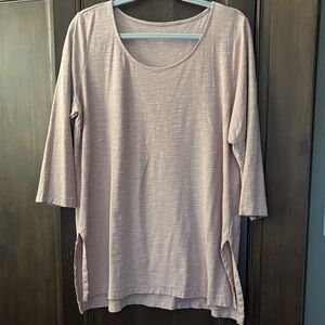 J.Jill Light Pink 3/4 Sleeve Top